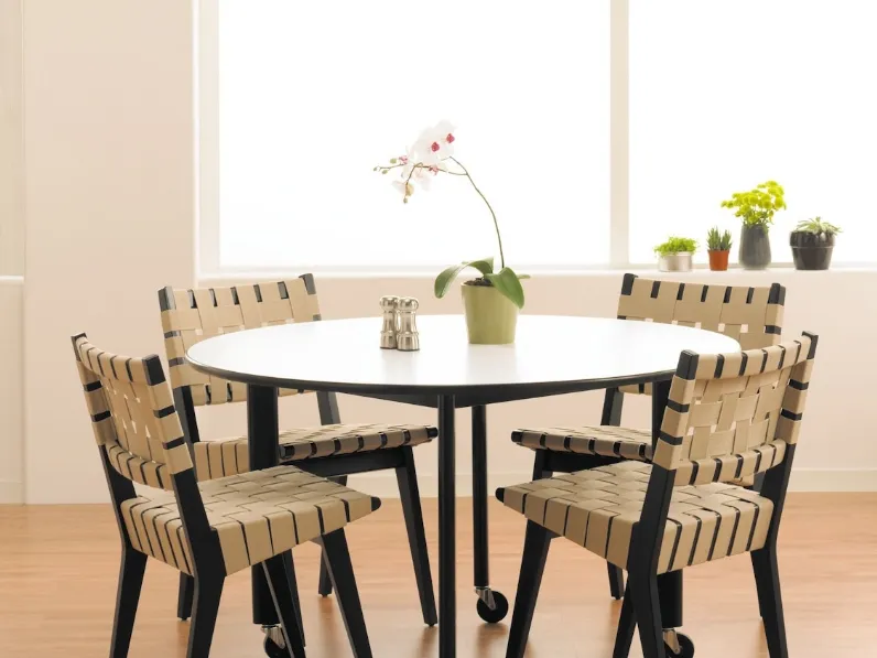 Sedia Risom Side Chair in tessuto e legno di Knoll