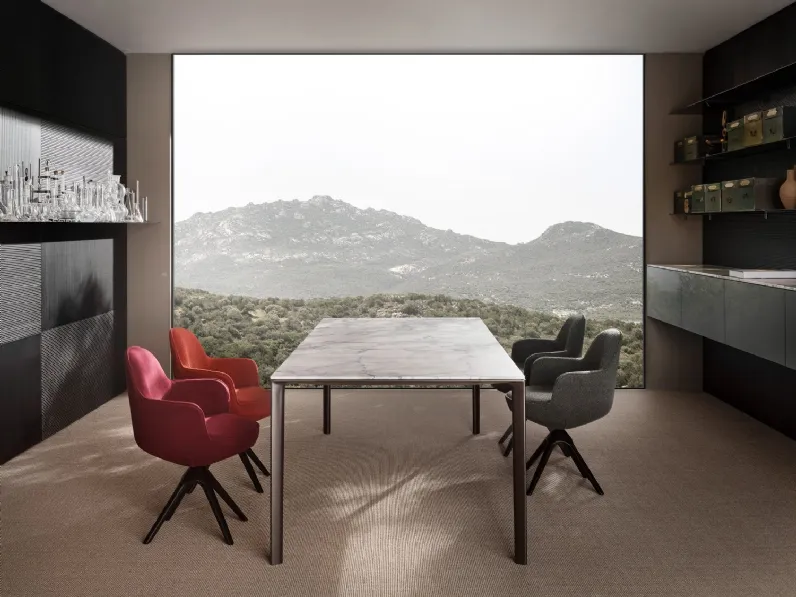 Sedia Romby in tessuto di Porro