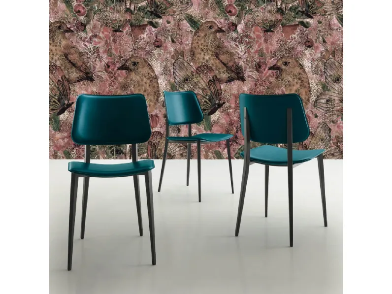 Sedia Sandy in cuoio rigenerato di Ponti Terenghi