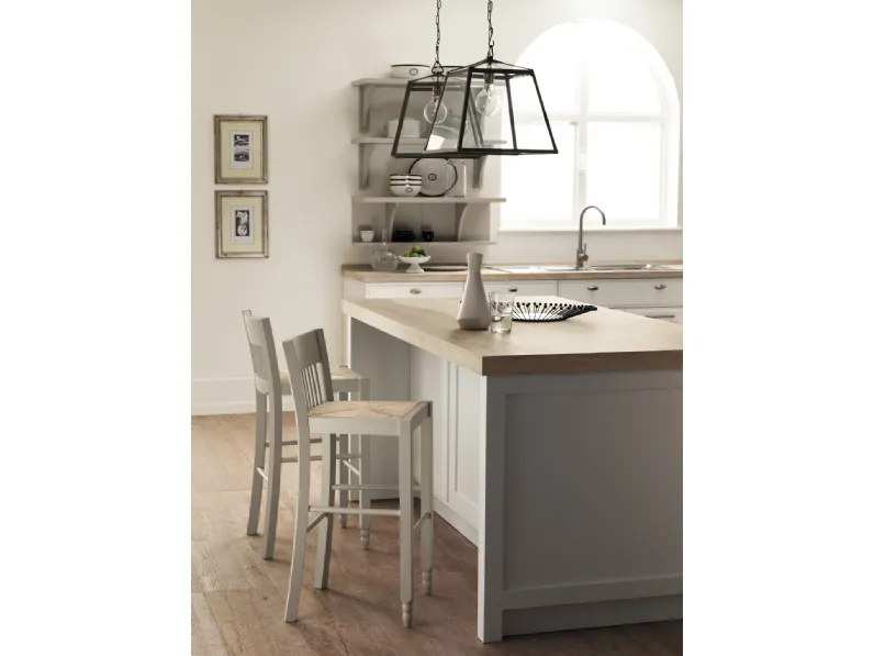 Sgabello Gea in legno massello di Scavolini