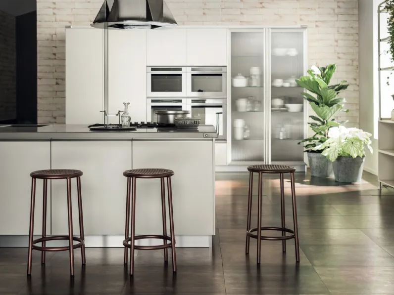 Sgabello Nizza in alluminio verniciato di Scavolini