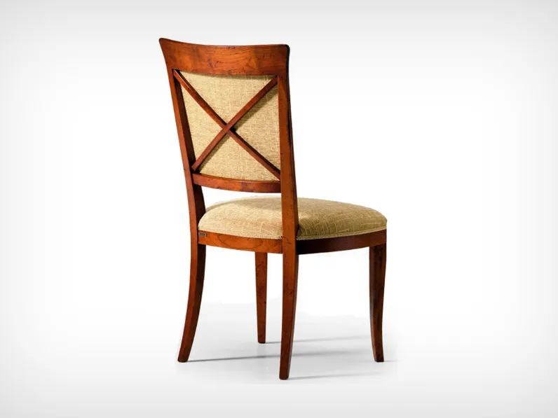 Sedia K10328 in legno con rivestimento in tessuto de L'Origine