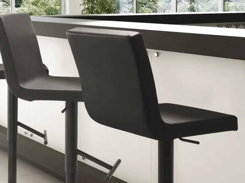 Sgabello in ecopelle Afro di Domitalia