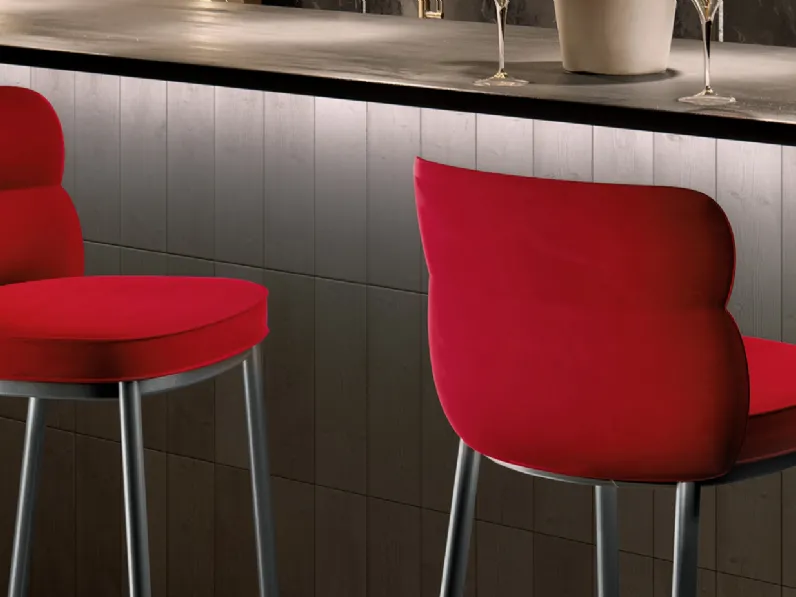 Sgabello in tessuto imbottito Bow SGF di Ambiance Italia