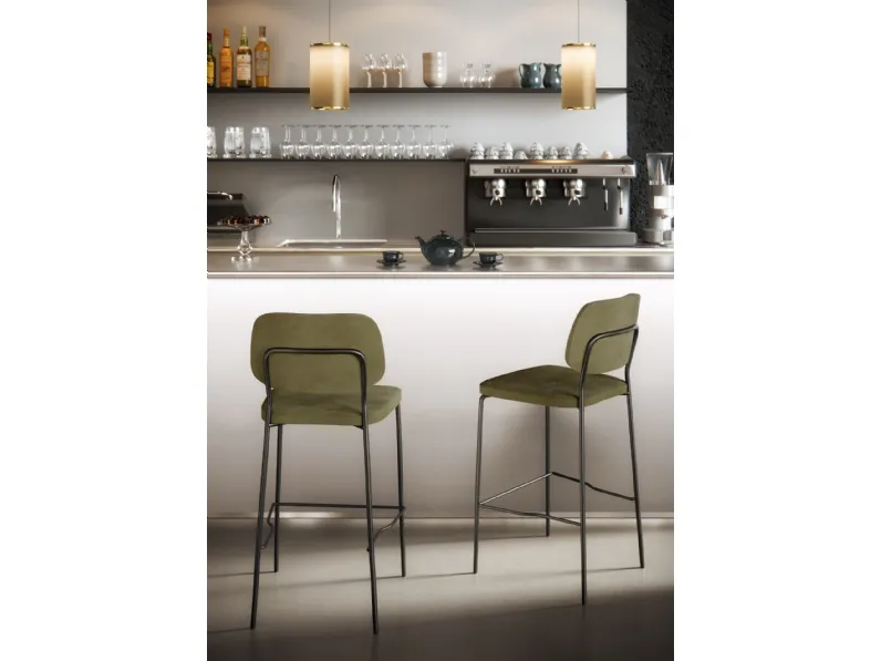 Sgabello in tessuto Clio SGF di Ambiance Italia