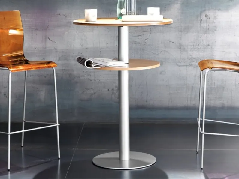 Sgabello Gel in acrilico con base a slitta in acciaio di Domitalia