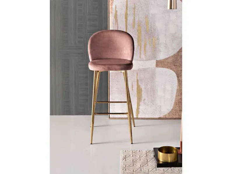 Sgabello Megan in velluto di Capodarte