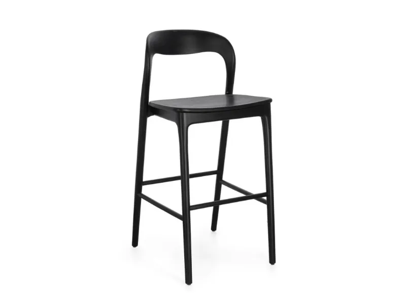 Sgabello Miley in teak di Bizzotto