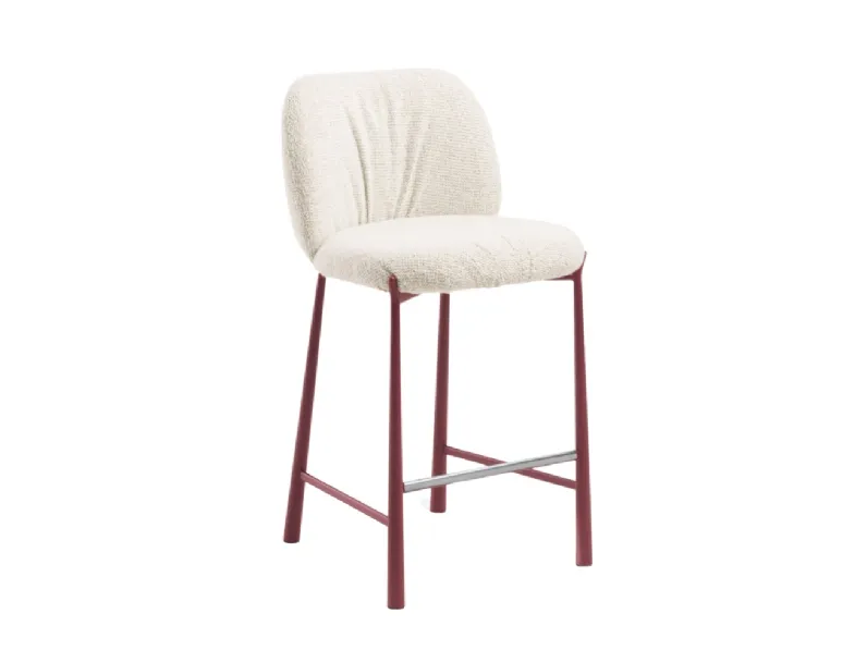 Sgabello Mys in tessuto imbottito di Midj