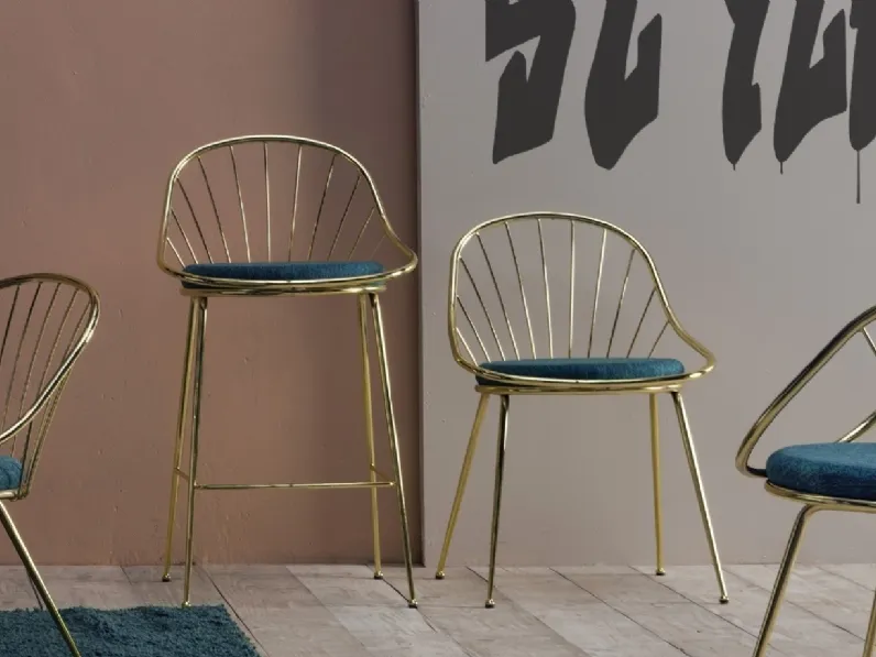 Sgabello in metallo Sun SGF di Ambiance Italia