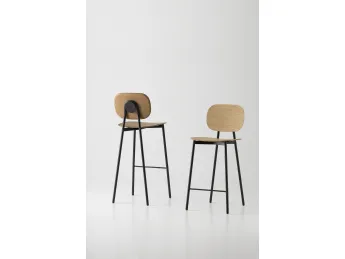 Tata Young 6 Sgabello Impiallacciato