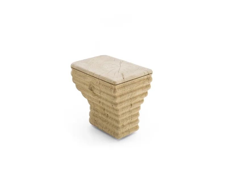 Sgabello Waves in legno massello di Cedro di Riva1920