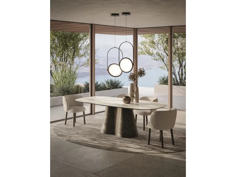 Sedia Shanti in tessuto imbottito di Ronda Design