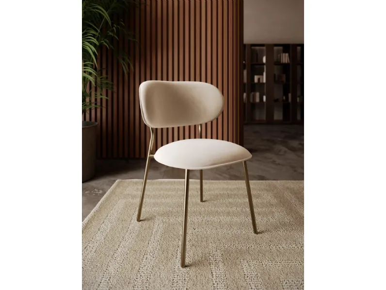 Sedia Sienna in tessuto imbottito di Bontempi