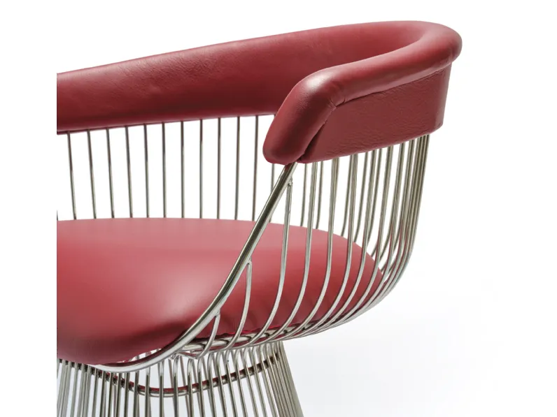 Sedia Signorile in acciaio e pelle di Sigerico