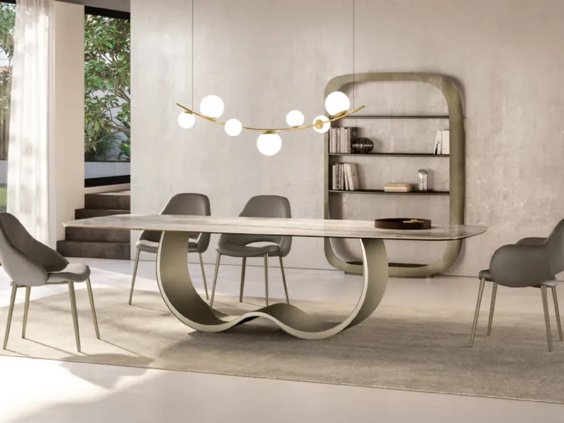 Sedia in pelle Silhouette di Eforma