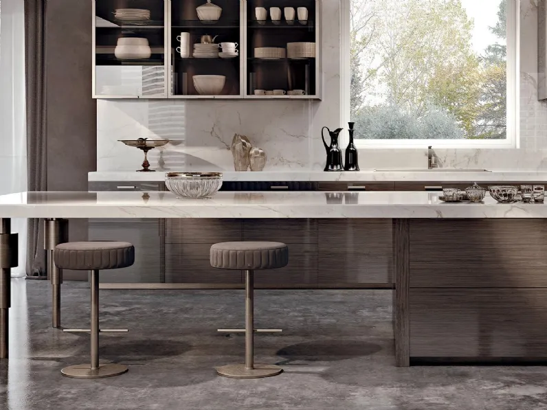 Sgabello Sirio in pelle di Daytona Home