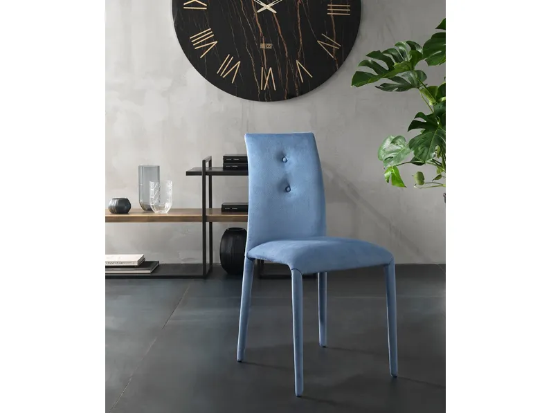 Sedia elegante Sonia Flex in tessuto imbottito di Riflessi