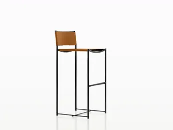 Spaghetti Cuoio High Stool