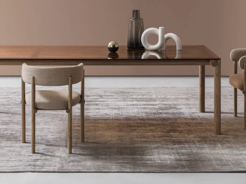 Sedia Stiks in tessuto e legno di Alf Da Frè