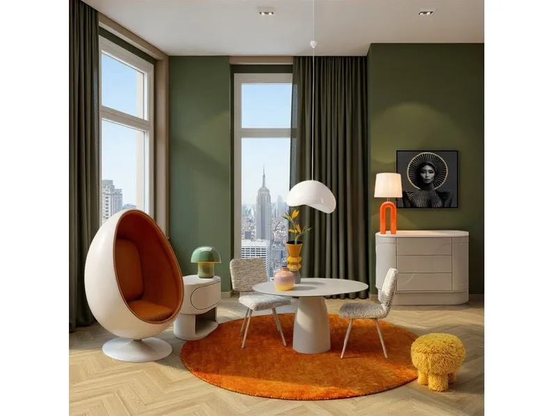 Sedia Tess in tessuto imbottito di Kare Design