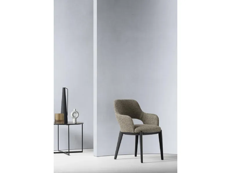 Sedia Tina in tessuto imbottito di Alf Da Frè