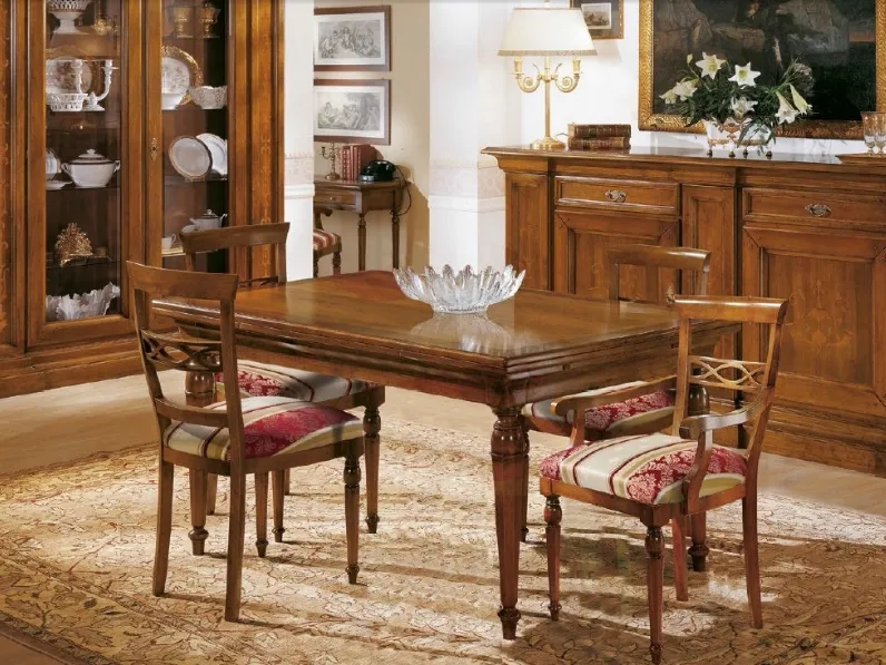 Sedia Trend Style TR1395 TR1397 senza e con braccioli in legno con seduta in tessuto imbottito di Imba Srl