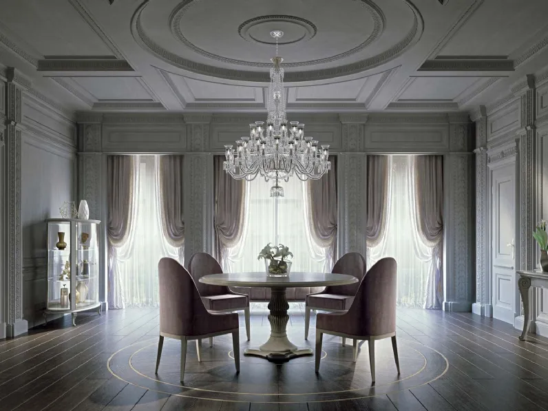 Sedia in tessuto con struttura in legno Trianon di Busatto