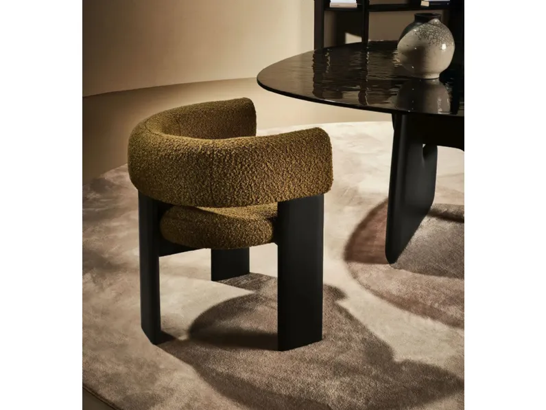 Sedia Trine Armchair in tessuto imbottito di Nature Design