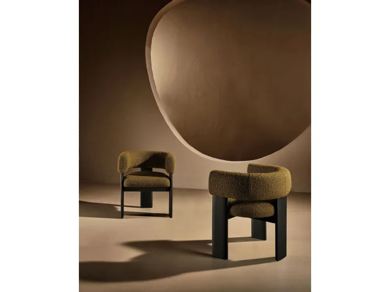 Sedia Trine Armchair in tessuto imbottito di Nature Design