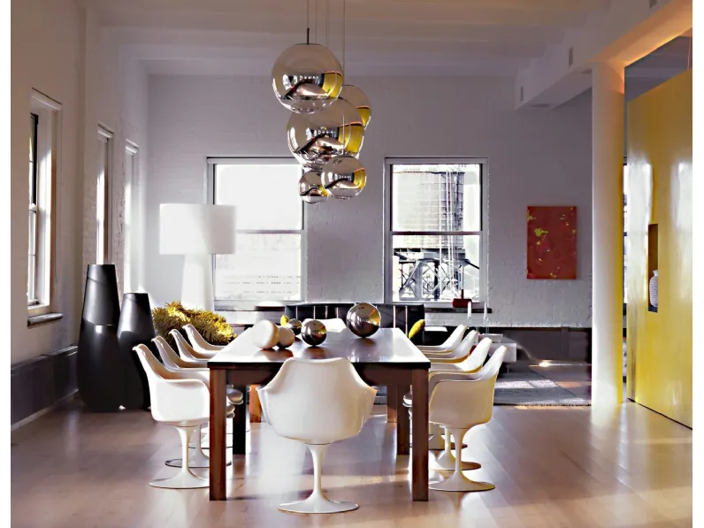 Sedia Tulip Chair in fibra di vetro di Knoll