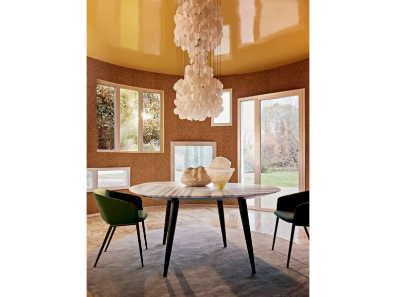 Sedia in tessuto Tusa 2261B di Zanotta