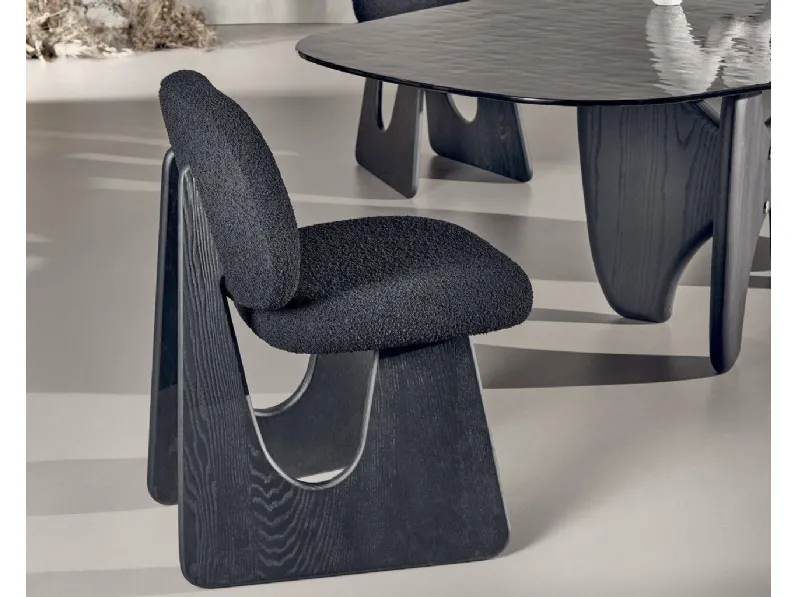 Sedia Twig in tessuto e frassino nero di Nature Design