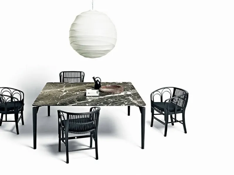 Sedia Uragano in midollino e frassino di De Padova