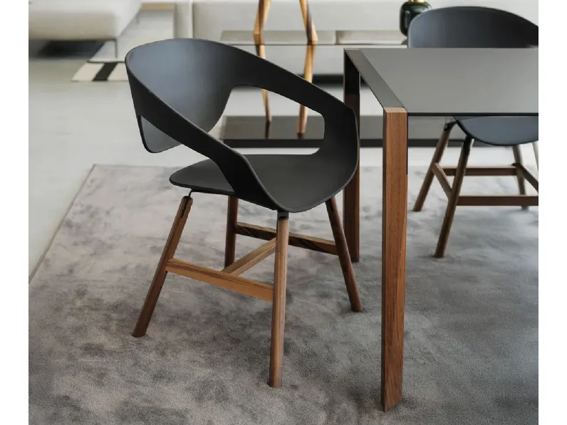 Sedia Vad Wood Polipropilene di Horm