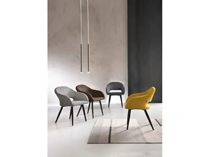 Sedia West in tessuto imbottito di Capodarte