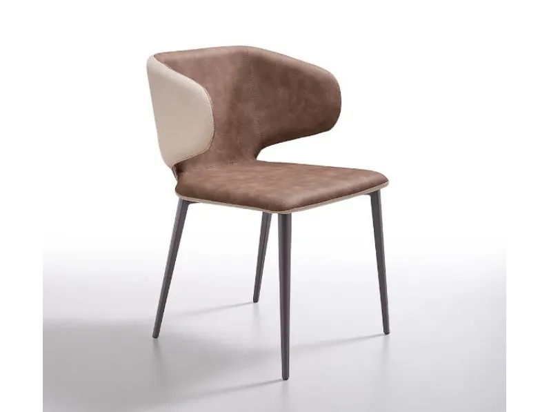 Sedia Wrap in pelle di Midj