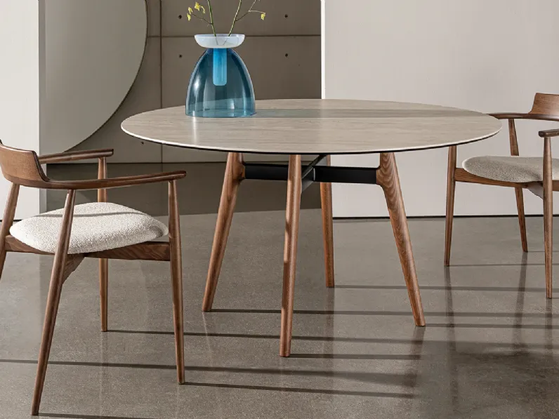 Sedia Xenial in legno con seduta imbottita di Sovet