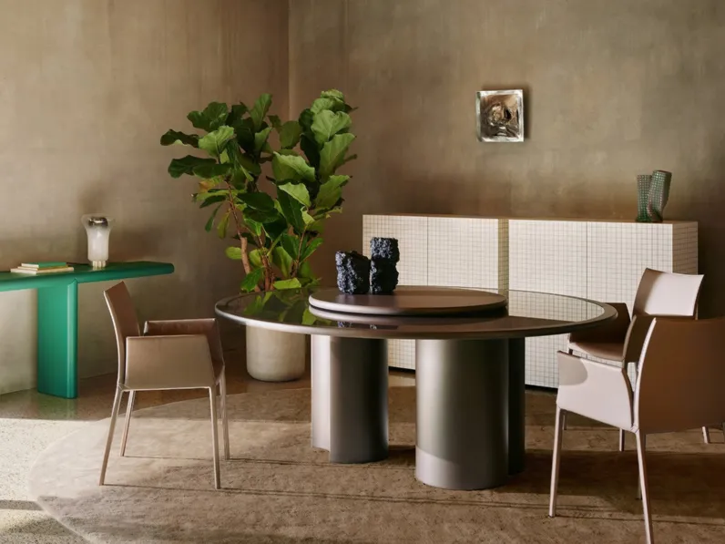 Sedia in pelle Lea di Zanotta