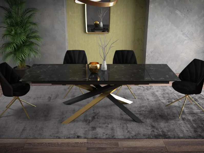 Tavolo allungabile in vetroceramica Infinity G160 di Abitare Interior