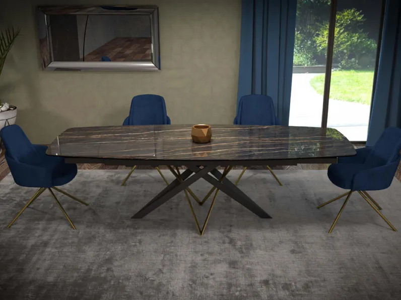 Tavolo allungabile in vetroceramica Scenic G170 di Abitare Interior