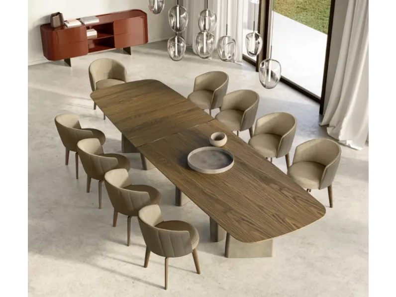 Tavolo Albert XL con top in legno di Eforma