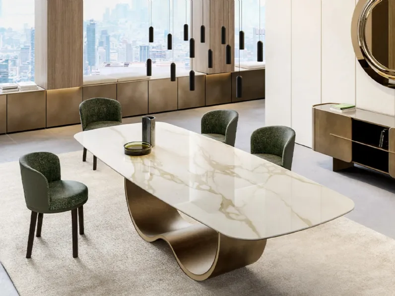 Tavolo Alisei con top in ceramica di Eforma
