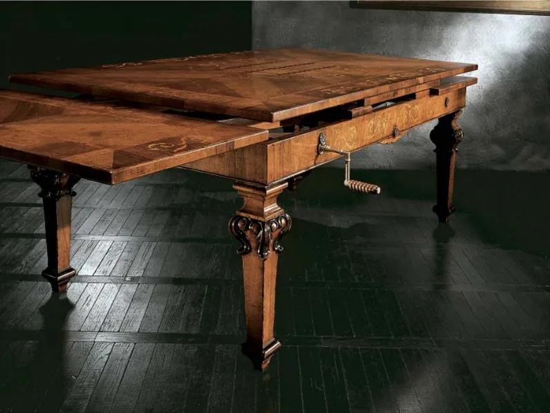 Tavolo allungabile con meccanismo a manovella Antiquaria di Bamart