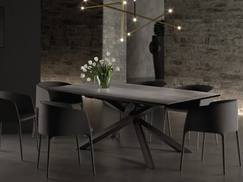 Tavolo allungabile Ares in ceramica e ferro di Intermobili Bassano