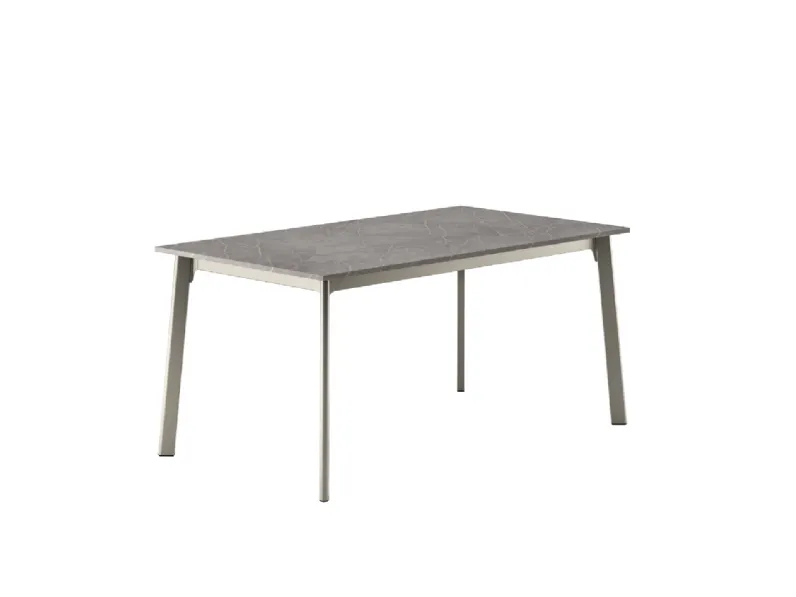 Tavolo Ares con piano in laminato e base in metallo di Veneta Cucine