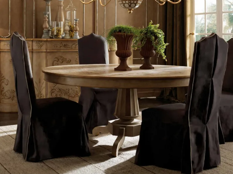 Tavolo rotondo in legno massello Art 2047 di Vittorio Grifoni