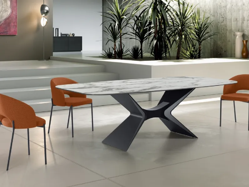 Tavolo Atlas con top in ceramica di Stones