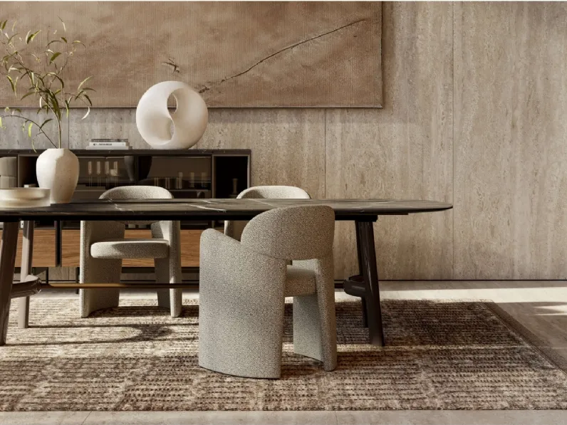 Tavolo August con top in marmo di Lema