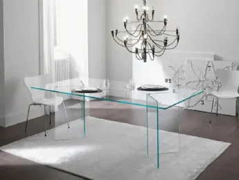 Tavolo in vetro Bacco di Tonelli